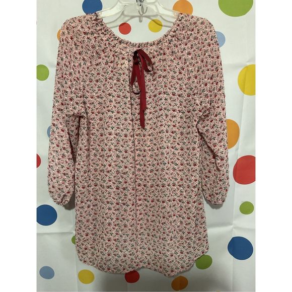 Matilda Jane Semi Sheer 3/4 Sleeve Peasant Blouse Size Large 🍑🍓 - Picture 12 of 14